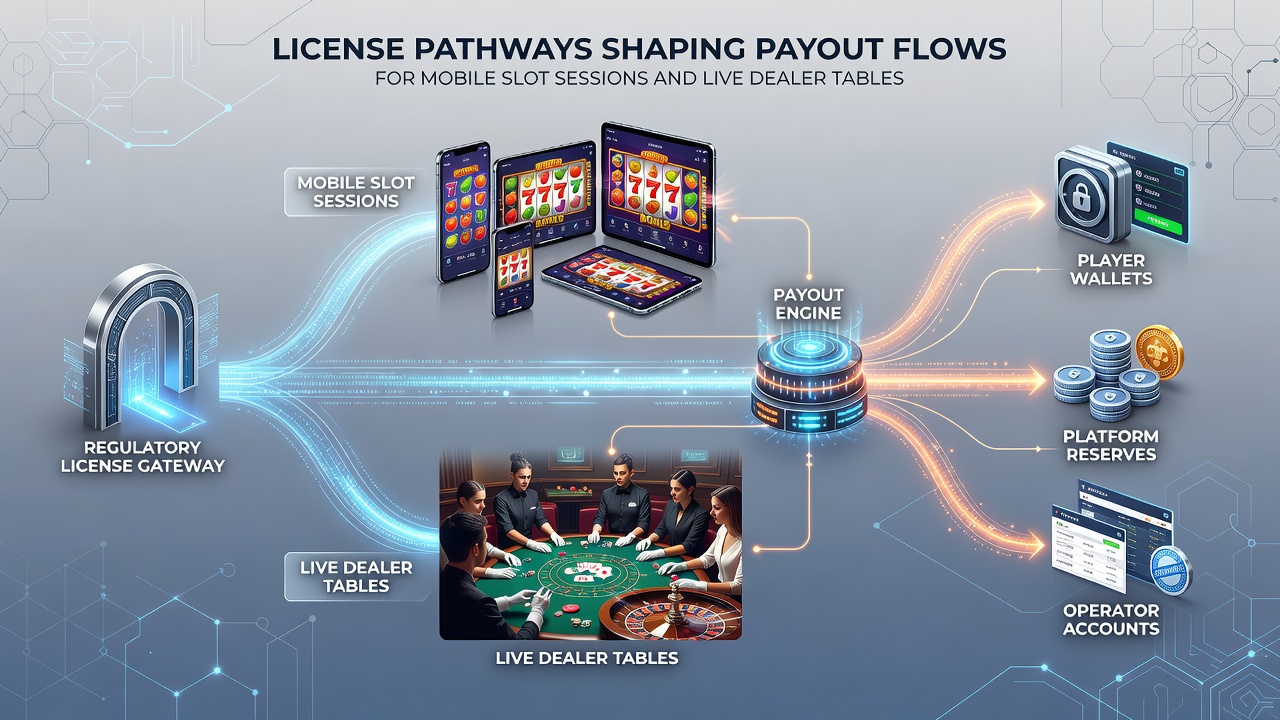 Diagram van transactieprocessen en licentie invloeden op mobiele en live spellen